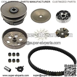 Gy6 50cc Clutch Driven Pulley Set, include Clutch Assembly and Variator Assembly with 669 belt, fit for GY6 50cc 60cc 80cc engine Taotao Scooter