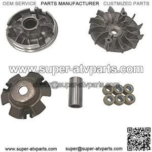 Rear Clutch SE Variator Kits for Gy6 125cc/150cc 152QMI/157QMJ Engine, Drive Wheel Assy Performance 13 Gram Rollers CVT Rear Clutch for Scooter Atv and Gokart (GY6 125/150)