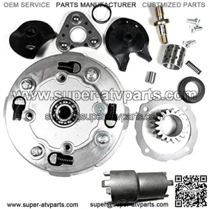 17 Tooth Semi-Automatic Clutch Assembly for Chinese 70cc, 90cc, 110cc, 125ccCoolster 125cc ATVs 3125XR8-S 3125B 3125R. Includes Clutch Nut Socket