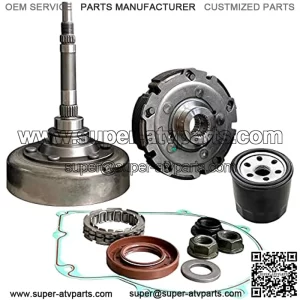 Wet Clutch Shoe Kit Assembly For HiSUN ATV UTV 500 700 MSU 500 HS 700 MASSIMO COLEMAN SUPERMACH BIG MUDDY CUB CADET YARDSPORT With Drum One Way Bearing Seal Oil Filter Nuts