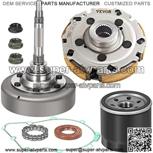 Wet Clutch Kit UTV ATV Wet Clutch Shoe Kit Wet Clutch Housing Kit, Compatible With UTV ATV 500, Including Necessary Accessories