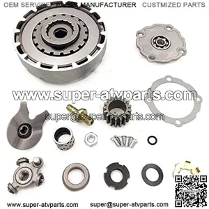 Clutch Assembly 17 Teeth Fit For Semi Auto 50cc-125cc Engine Go-Kart Dirt Bikes ATV