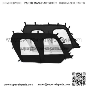 NEW BLACK+CLEAR Soft Upper Doors For 2012-2022 Teryx4 4 seat UTV models