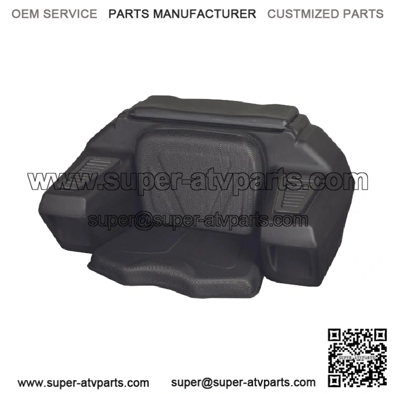ATV Rear Passenger Seat Cargo Storage Helmet Trunk Box Luggage Lounger