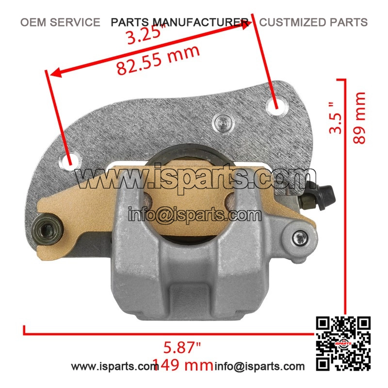 Front & Rear Left & Right Brake Calipers with Pads for Yamaha Grizzly 700 YFM700 2007-2026 - Image 3
