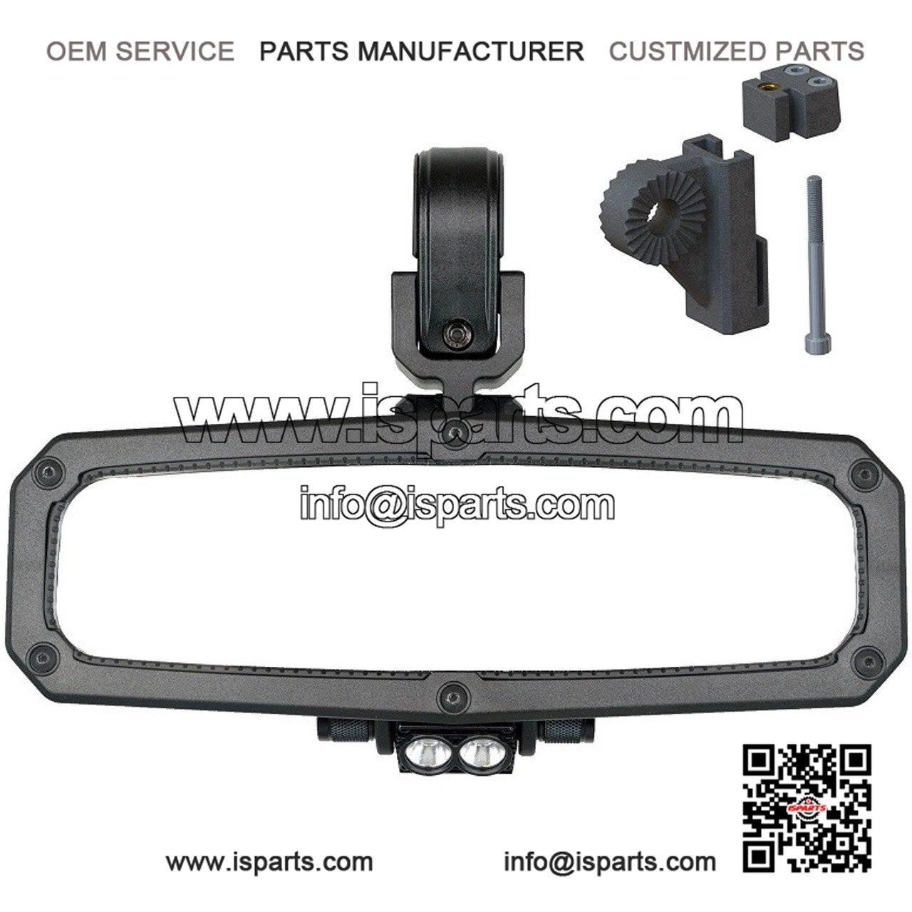 Rearview Mirror with LED Dome Light for Kawasaki Teryx