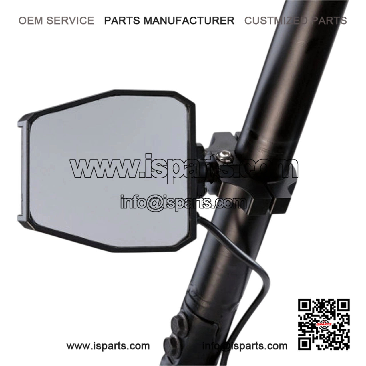 Side Mirrors with Integrated LED Spot Lights for Polaris RZR