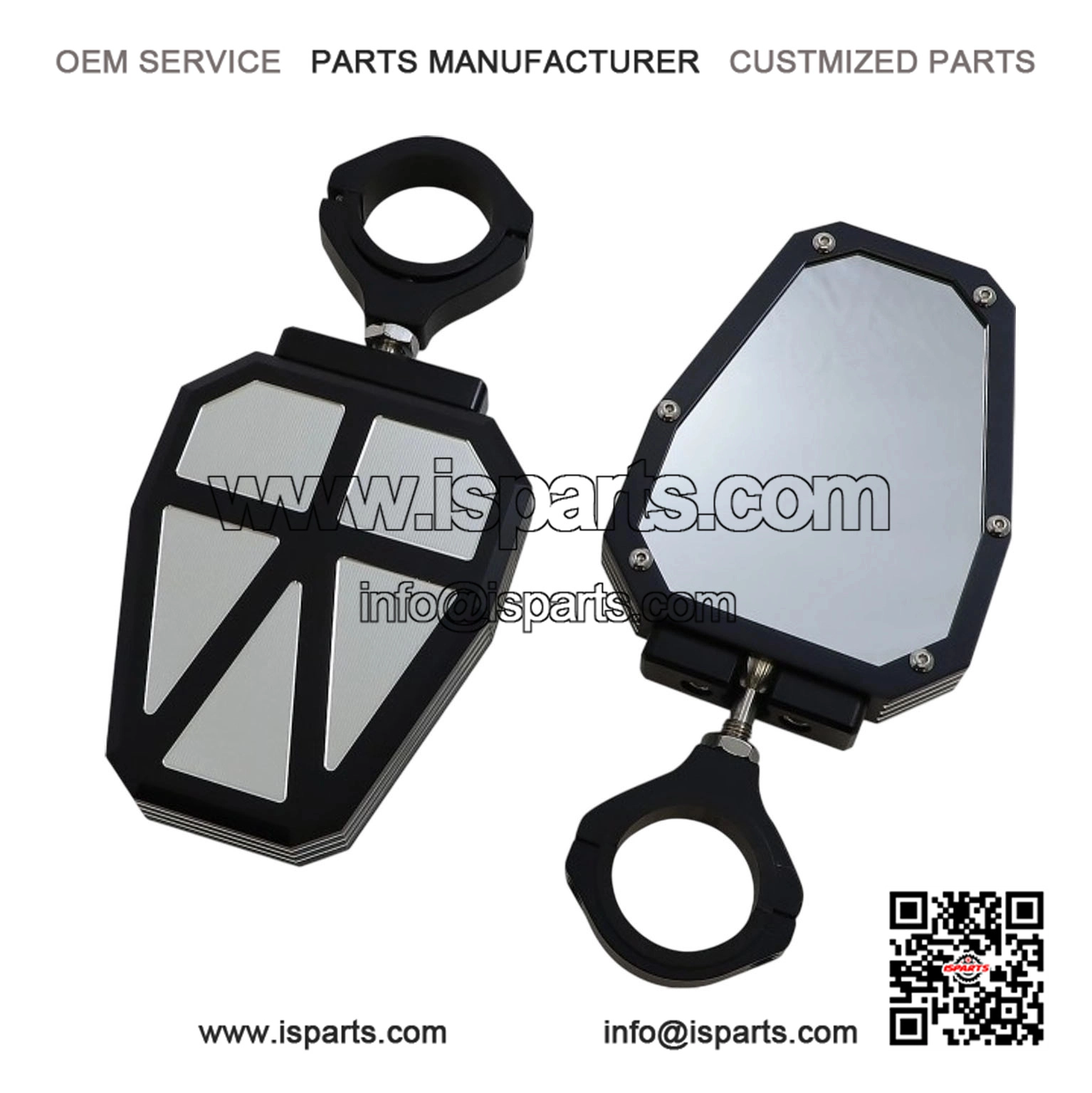 Billet Side Mirrors for Honda Pioneer and Talon