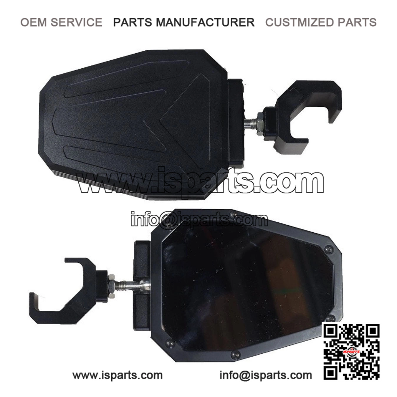 C Clamp Mount Side View Mirrors for Polaris Ranger