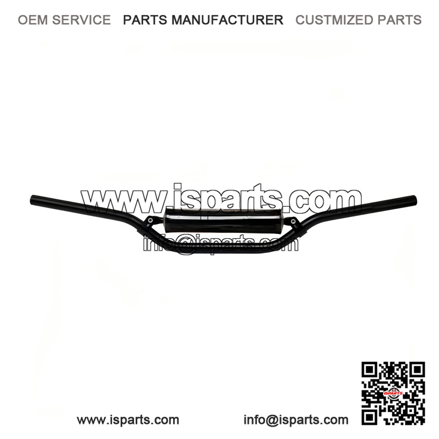 Black ATV Quad Bike Handlebars - 7/8 Inch TRX400EX X Bend