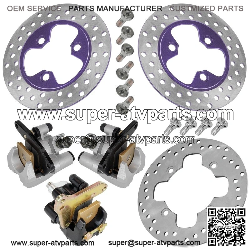 For Yamaha Viking 700 YXM700 2014-26 Front Rh Lh Brake Disc Rotor With Bolt and Pads