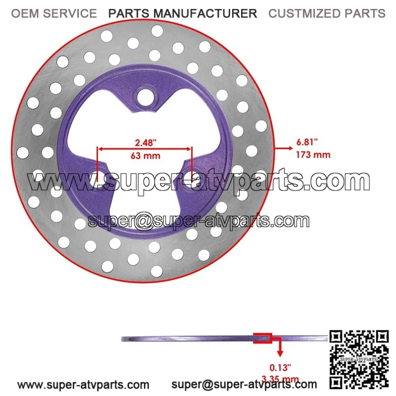 For Yamaha Viking 700 YXM700 2014-26 Front Rh Lh Brake Disc Rotor With Bolt and Pads - Image 2