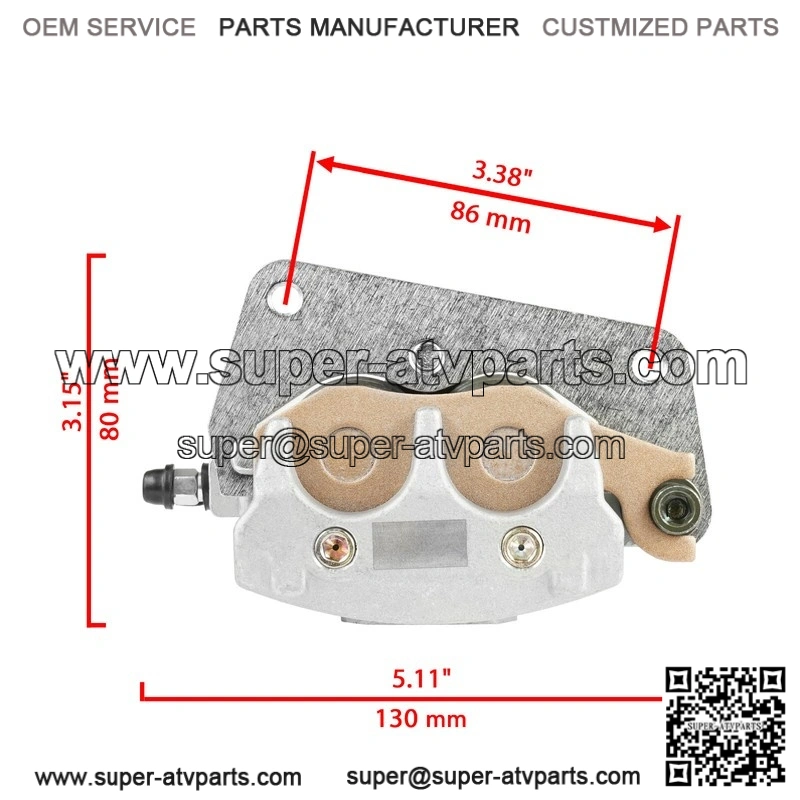 For Honda Fourtrax 400 TRX400EX 1999-04 Rear and Front Brake Disc With Bolt and Caliper - Image 2