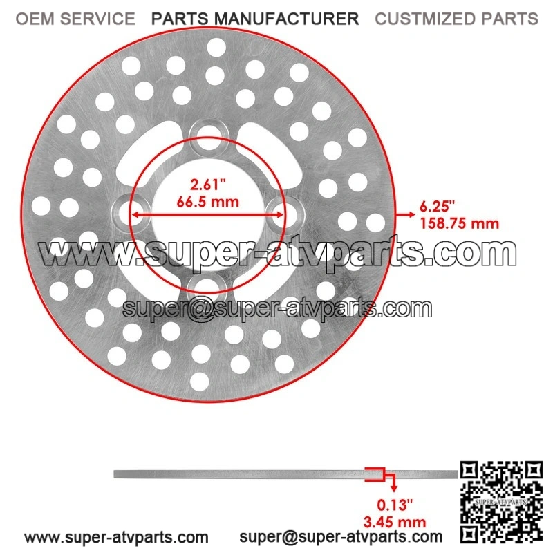 For Honda Fourtrax 400 TRX400EX 1999-04 Rear and Front Brake Disc With Bolt and Caliper - Image 3