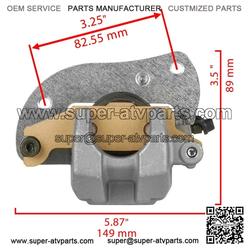 For Yamaha Raptor 700 700R YFM700R 2006-12 Front Left Right Brake Caliper With Disc - Image 2