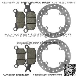 For Can-Am Traxter HD5 HD8 HD10 2015-2023 Front and Rear Brake Disc with Pads