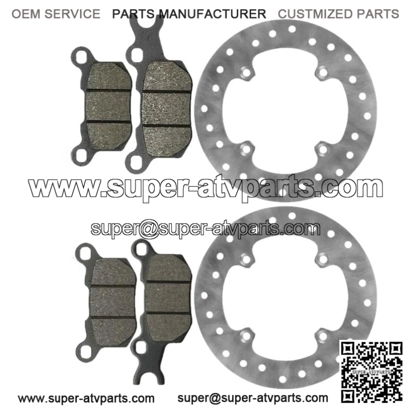 For Can-Am Traxter HD5 HD8 HD10 2015-2023 Front and Rear Brake Disc with Pads