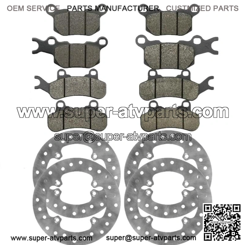 For Yamaha Rhino 660 YXR660 4X4 2004-07 Front Left Brake Caliper Disc Rotor Pads