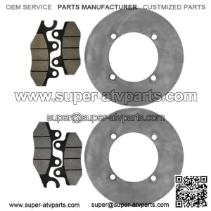 For Yamaha YXE70 YXE85 Wolverine X2 X4 XTR 16-25 Rear Brake Discs and Brake Pads