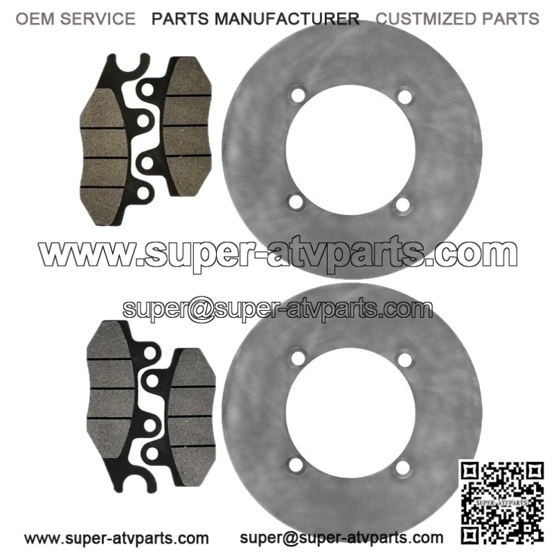 For Yamaha YXE70 YXE85 Wolverine X2 X4 XTR 16-25 Rear Brake Discs and Brake Pads