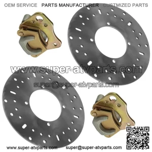 For Polaris Ranger 400 HO 2011 Front Left and Right Brake Caliper and Disc