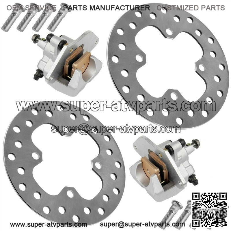 For Honda FourTrax Rancher TRX420FA 2014-2026 Front Brake Caliper With Disc and Studs