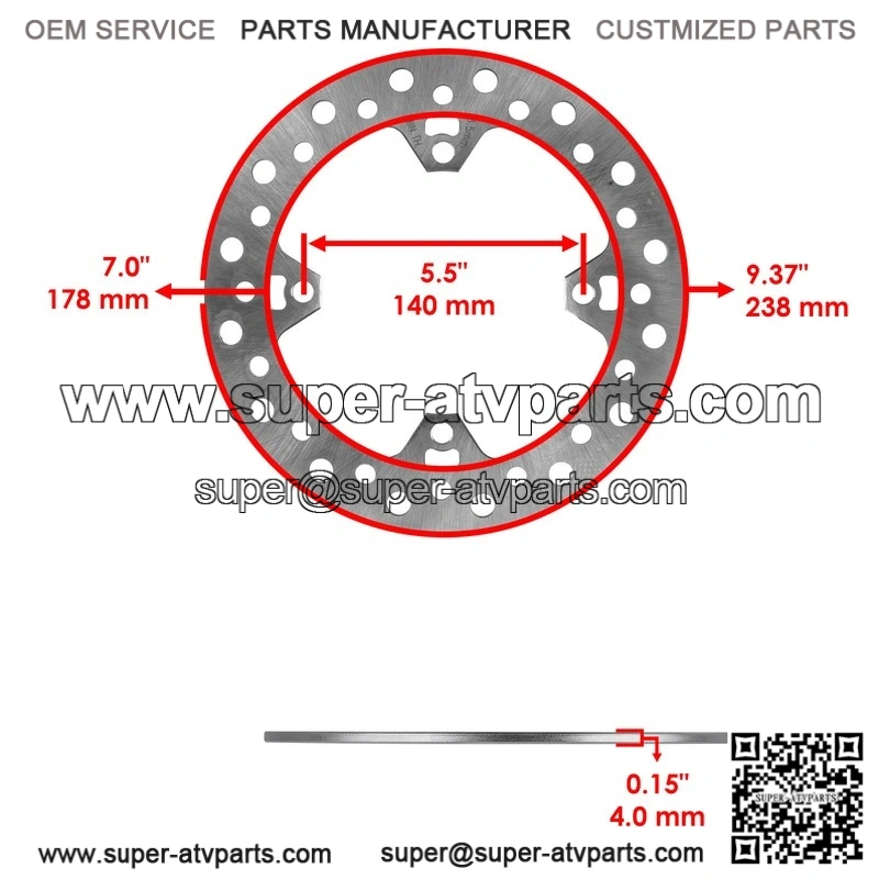 For Polaris Sportsman X2 800 EFI 2007 2008 2009 Rear Left Brake Caliper and Disc - Image 3