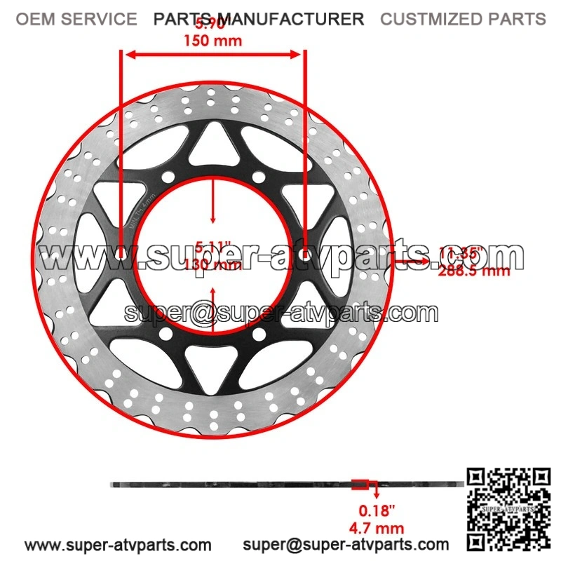 For Polaris Ranger 500 2x4 4x4 6x6 2005 Rear Left Brake Caliper With Disc With Pads - Image 2