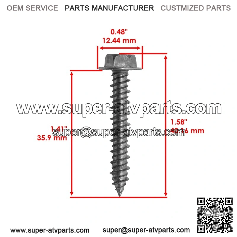 Polaris Clutch Cover Mounting Screw M6x35 Qty 8 7519330 Screw Bolts - Image 2