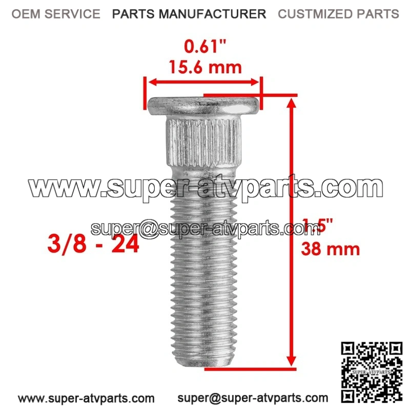 Polaris RZR 800 EFI EPS 2008 2009-2014 16 Studs Front Rear Wheel Hub Studs - Image 3