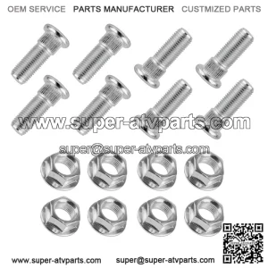 Polaris Magnum 325 2x4 4x4 2000-2001 3/8" 8x Front Rear Studs & Flange Nuts