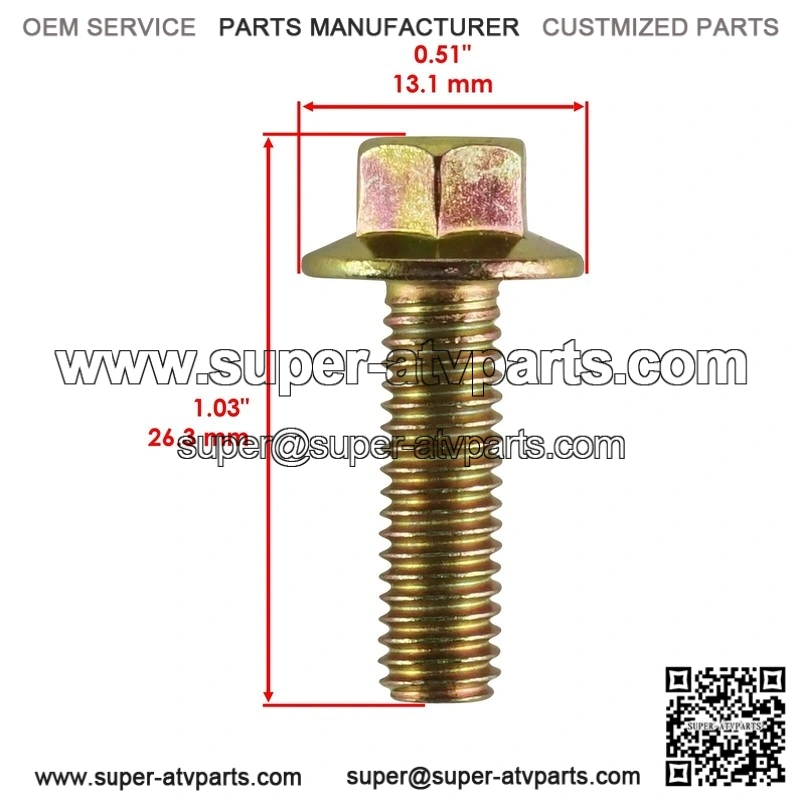 Polaris Sportsman XP 1000 2019 2020 2021 2022 Flanged Head Clutch Bolt M6x20 - Image 2