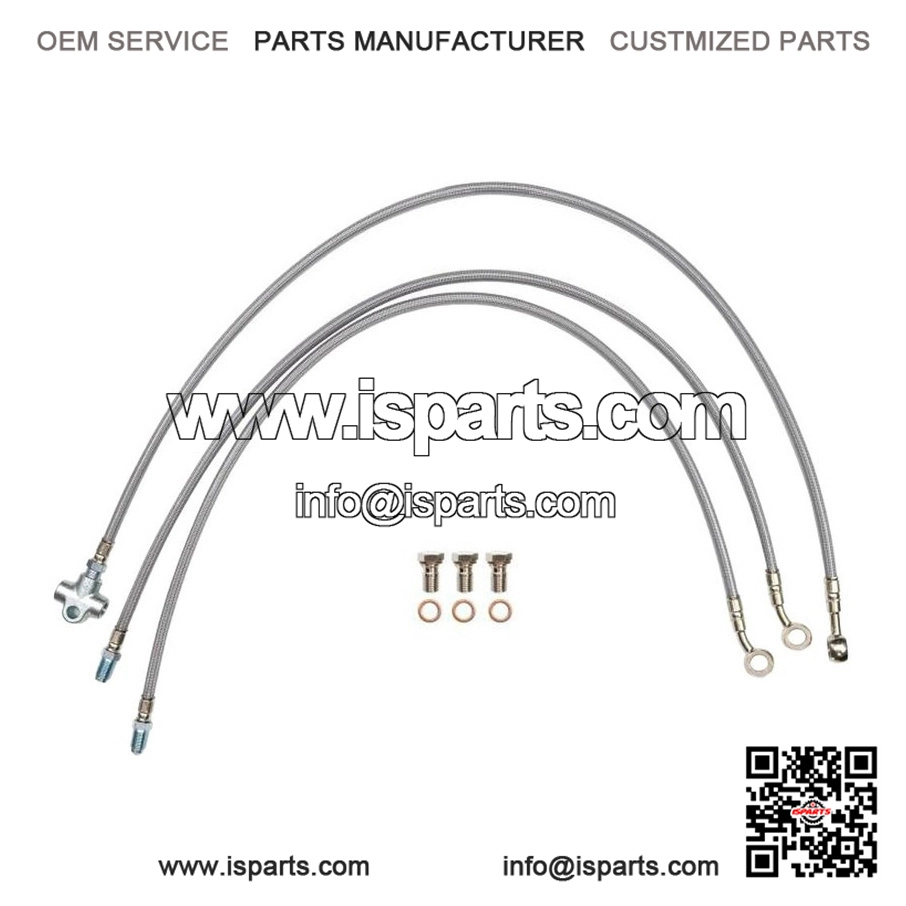 Stainless Steel +2 Inch Braided Brake Line Kit for Yamaha YFZ450