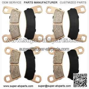 Sintered Front & Rear Brake Pads for Polaris RZR 900 S, 900, S-1000 2-Seater Trail Models
