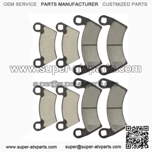 Caltric Front & Rear Brake Pads for Polaris Ranger 700 EFI 4x4 & 6x6 (2008-2009) | Brake Set