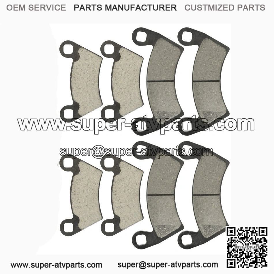 Caltric Front & Rear Brake Pads for Polaris Ranger 700 EFI 4x4 & 6x6 (2008-2009) | Brake Set