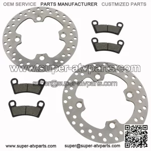 Brake rotors and pads for the Polaris RZR 570 2014 - 2021 front brakes