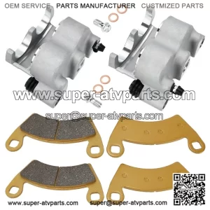 Front Brake Calipers and Pads Assembly for Polaris Ranger 700, XP 700, Crew (2008-2009) | Complete Caliper Kit