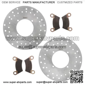 2006-2007 Polaris Ranger 700 6x6 EFI front brake rotors and MudRat brake pads