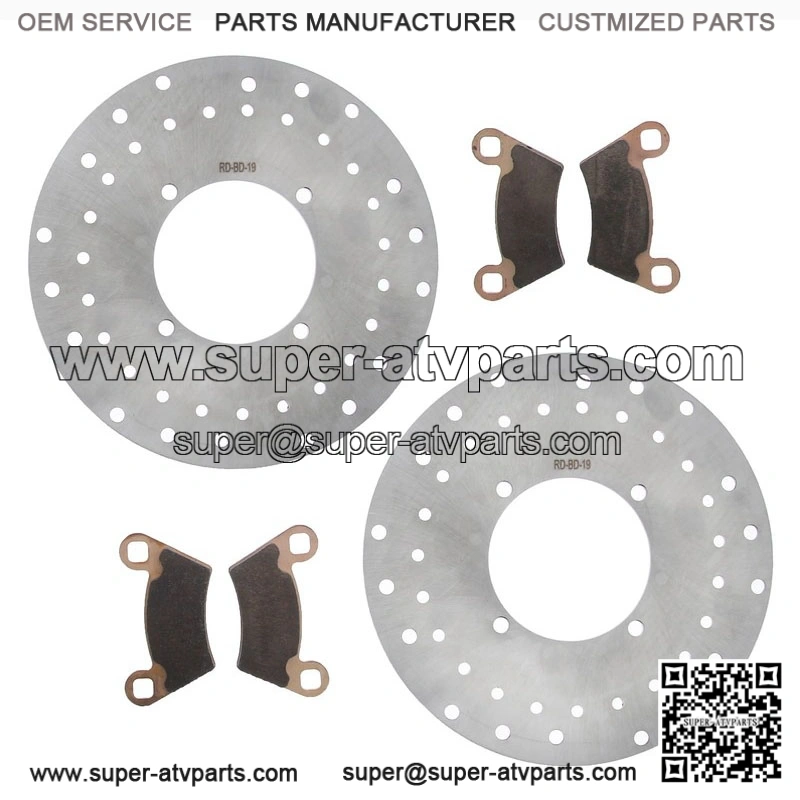 2006-2007 Polaris Ranger 700 6x6 EFI front brake rotors and MudRat brake pads