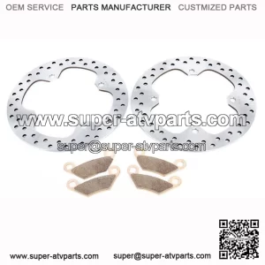 Front Brake Rotors and Brake Pads Kit for 2015-2017 Polaris Sportsman SP 850 Touring | Complete Front Brake Assembly
