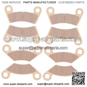 Front & Rear Brake Pads Sintered for Polaris RZR 570 2012-2019, Sintered-golden