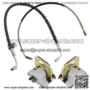 Front Right Left Brake Caliper w/ Pad & Line for Polaris Sportsman 500 1995-2001