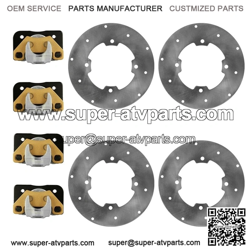For Arctic Cat Wildcat 1000 2013 Front Left & Right Rear Brake Disc w/Calipers - Image 3