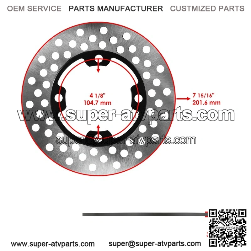 For Yamaha Kodiak 400 YFM400 2x4 4x4 2003-2006 Front Brake Disc w/ Left Caliper - Image 2