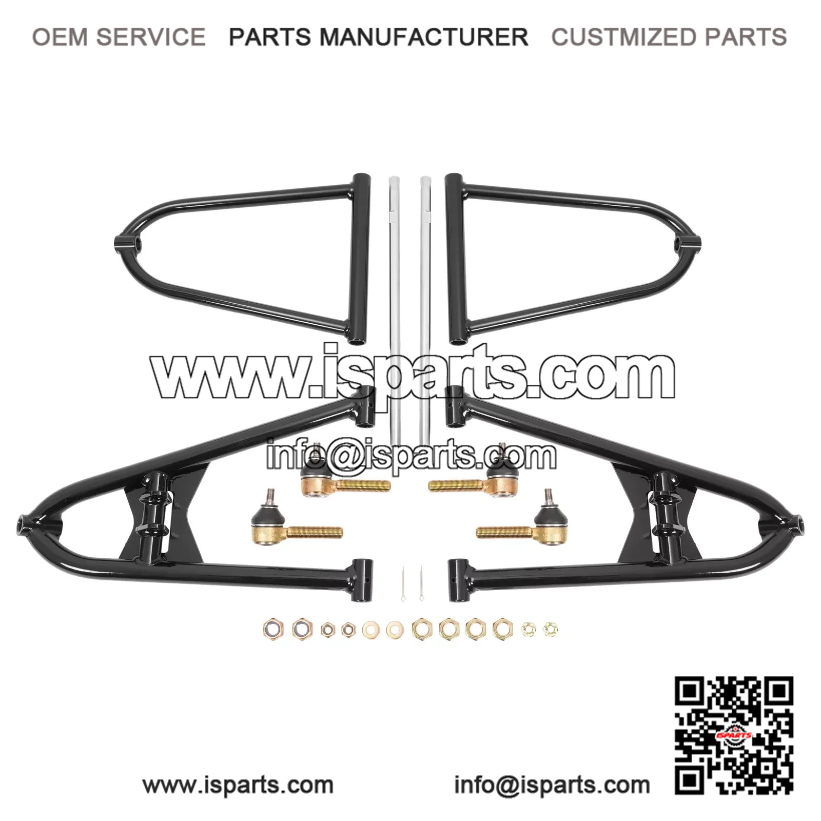 Black Extended A Arms for Suzuki Kawasaki 400 05-08