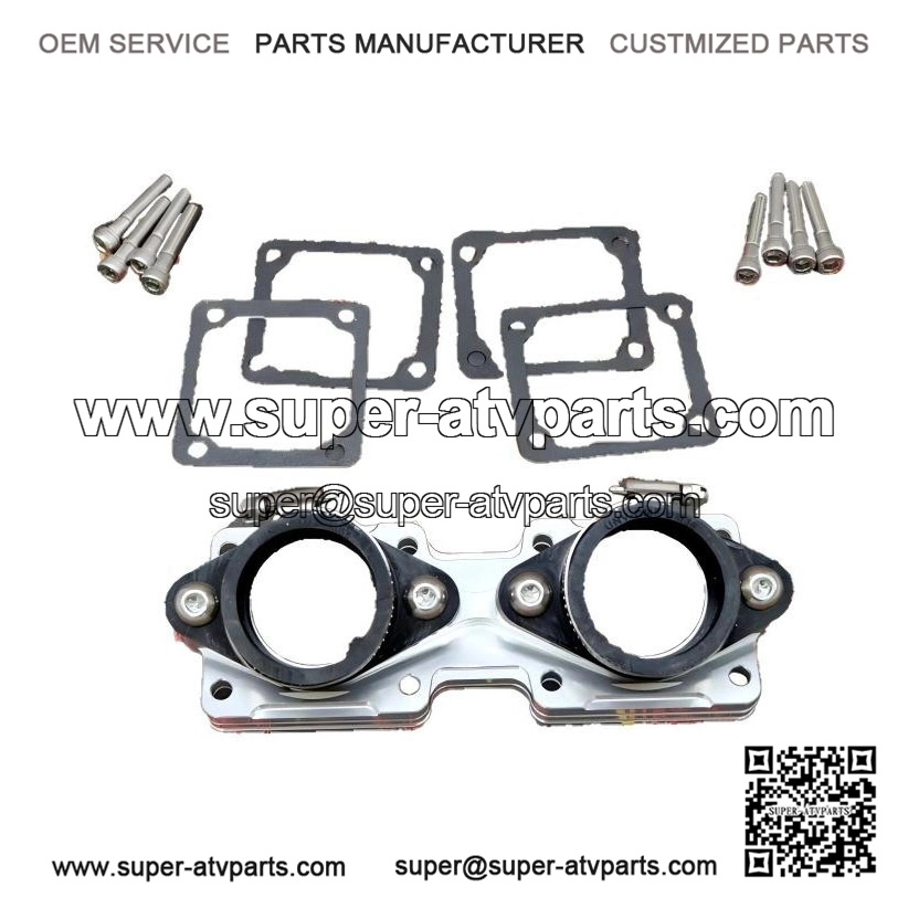 Billet Aluminum Crossover Intake Manifolds for Banshee (Fits Stock or 28mm Carbs, Includes Intake Boots) - Image 2